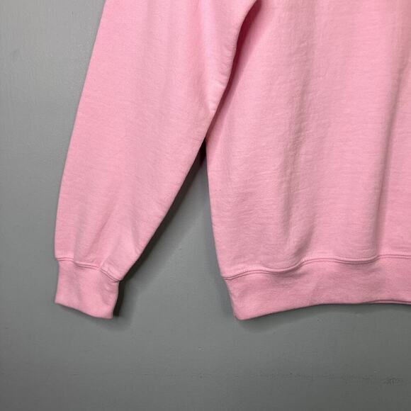 Gildan Monica Friends Style Crewneck Pink Pullover Sweatshirt Women's Size S - Picture 13 of 14